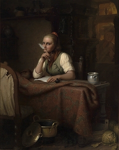 Der Brief [The Letter] [1851] by Johann Georg Meyer von Bremen [1813–1886]